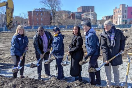 Performance and Accountability Council members break ground for our new campus in Nubian Square