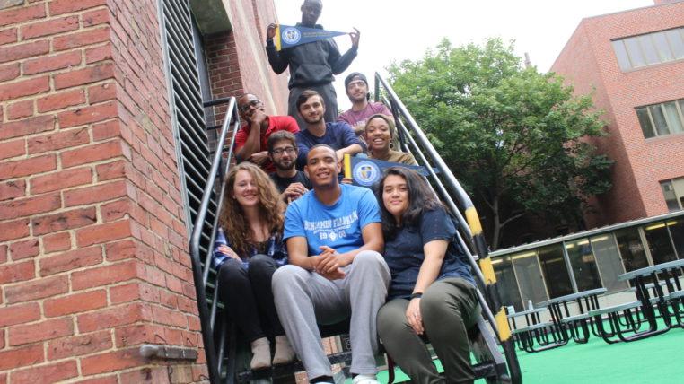 BFIT students on stairs