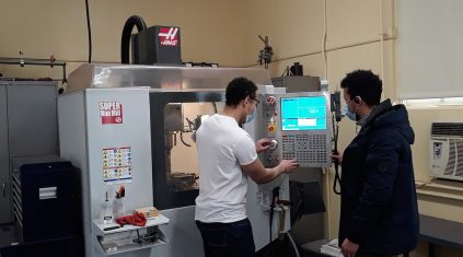 CNC Machining Students in Lab