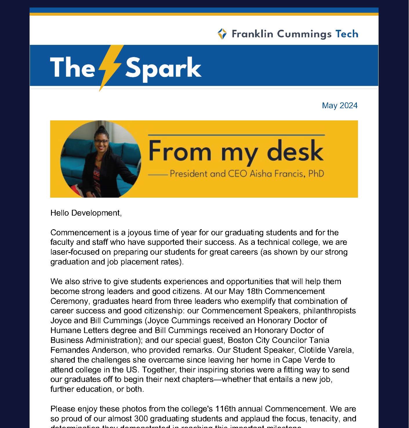 Spark Newsletter May Edition